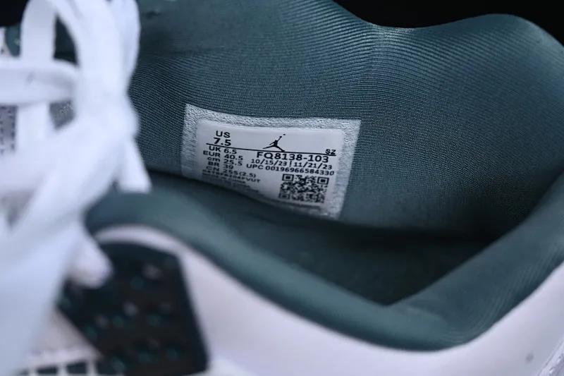 All categories Air Jordan Jordan series basketball shoes Air Jordan 4 Air Jordan 4 Retro "Oxidized Green" AJ4 Joe 4 Oxidized Green AQ8138-103